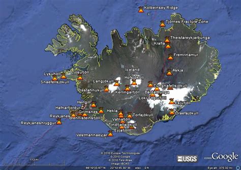 volcano eruption iceland map